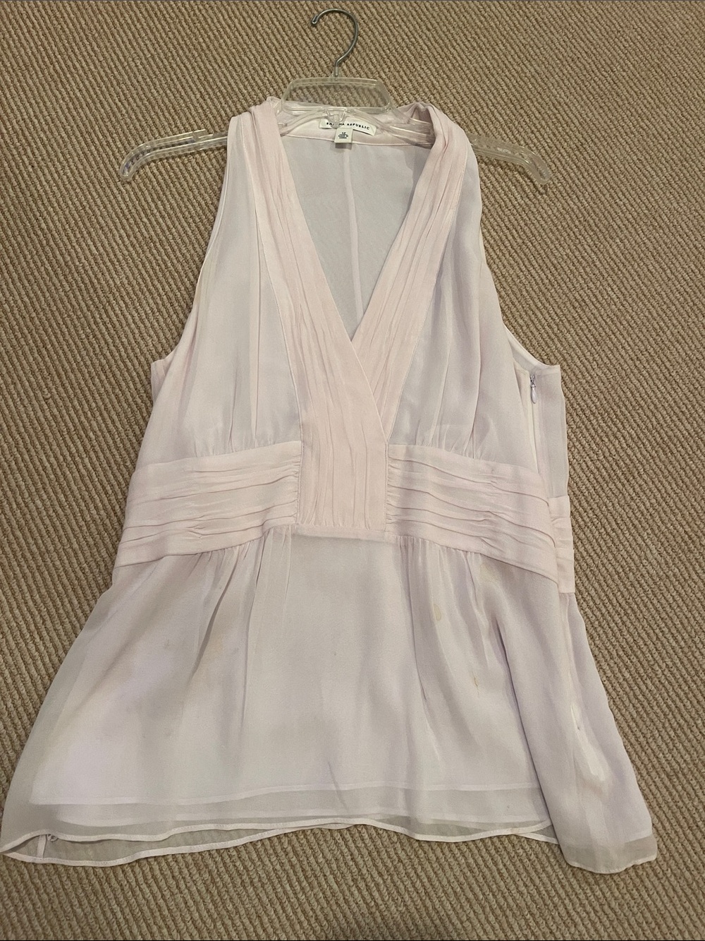 Banana Republic Pale lilac Sleeveless V-Neck Chiffon Camisole